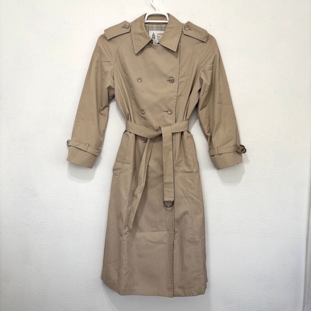 London Fog Womens Vintage Maincoats Trench Coat Size 10 Old Money Capsule Luxury